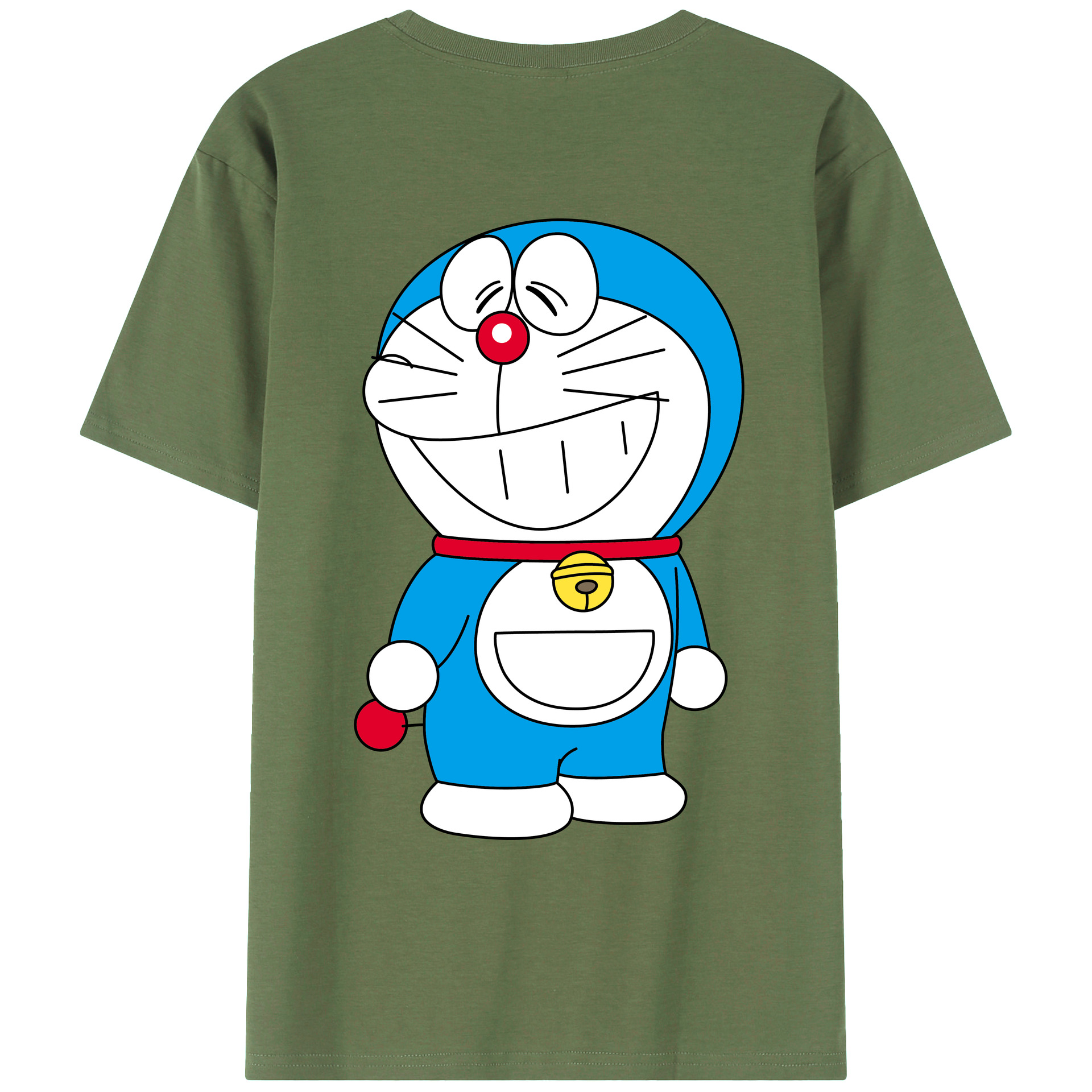 （画像用） ドラえもん Doraemon 綿100％ メンズ半袖Tシャツ（バックプリント） 通気性